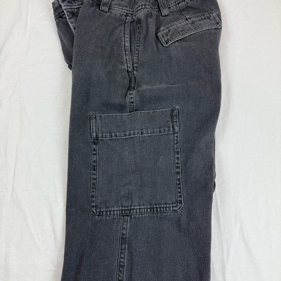 Vince Woman’s Black Cargo wide watched Jeans Size 12 - Picture 7 of 10